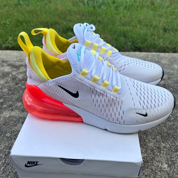 Nike Shoes - Nike Air Max 270 White/ Bright Crimson